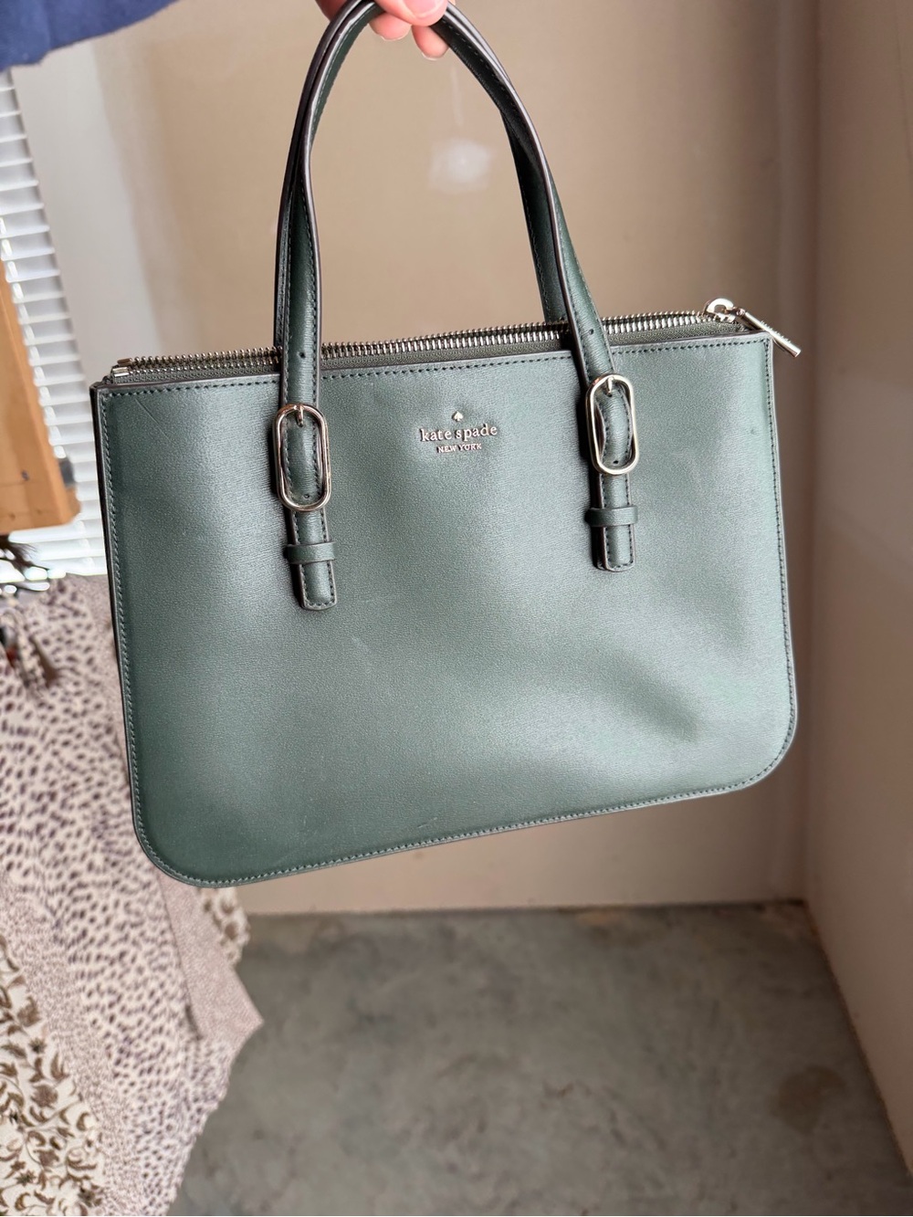 kate spade Forest Green Leather Top-Handle Satchel